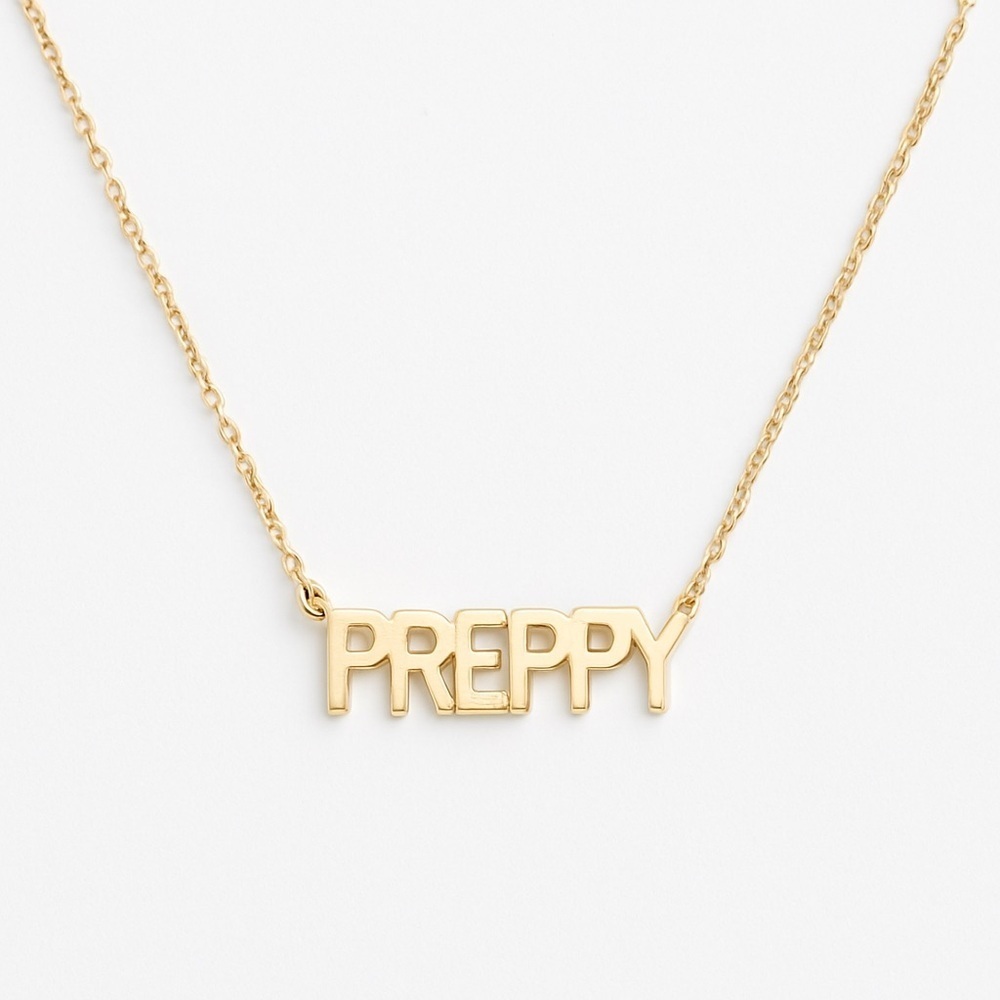 Gold PREPPY Minimalist Necklace - Adjustable Dainty Layering Jewelry for Women
